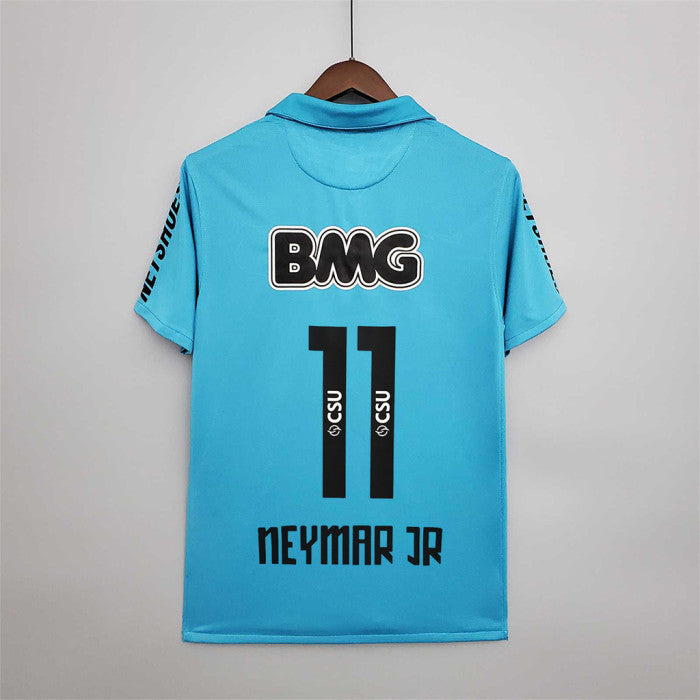 Camiseta retrô Neymar Santos azul