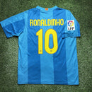 Camiseta retrô Barcelona Ronaldinho azul